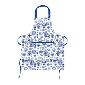 مريلة مطبخ قطنية مطبوعة بدون أكمام قابلة لإعادة الاستخدام ومقاومة للحرارة، زي شيف للجنسين مع جيب مضاد للاتساخ للطبخ والخبز - Product Image 2