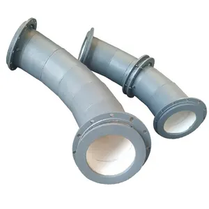 Wear Resistant Ceramic Lined Steel Pipe / Elbow / Bend