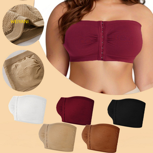 Reggiseno Push-Up Senza Spalline a Vita Alta Senza Cuciture con Chiusura Frontale a Tre File di Gancetti Regolabili e Effetto Modellante sul Seno - Product Image 4