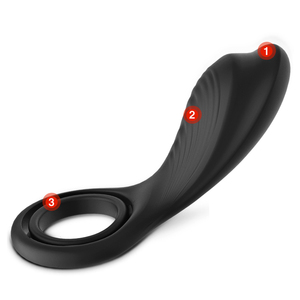 S-HANDE 진동 실리콘 페니스 슬리브 남성용 콕링 - Product Image 1