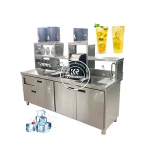 2024 Best Selling Commercial Hotel Stainless Steel Bubble Tea Working Counter Bar Table Stainless Steel Prep Table
