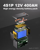Ganti 280Ah 314Ah 340Ah 345Ah kepadatan energi tinggi Rept Lithium Lifepo4 392Ah paket baterai sel standar 4S1P 12.8V 400ah