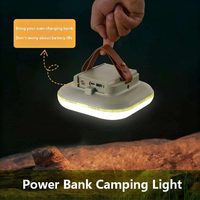 Lampe suspendue LED d'extérieur pour camping, vente en gros, commande par bouton, rechargeable 5V, étanche IP65, avec fonction batterie externe
