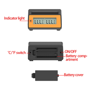 Nhiệt Kế Thịt Không Dây Từ Xa DTH-106 Với Hai Đầu Dò, Nhiệt Kế BBQ Không Dây Có Đèn Nền LED - Product Image 3
