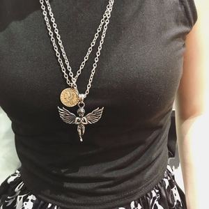 Collares con Colgante de Alas de Ángel Estilo Hip-Hop para Mujer, Accesorios Vintage de Rock Urbano - Product Image 3