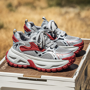 Men's <b>Shoes</b> 2025 Summer New Korean Style Outdoor Mesh Breathable <b>Height</b> <b>Increasing</b> Casual Running Low-Top Dad Sneakers - Product Image 2