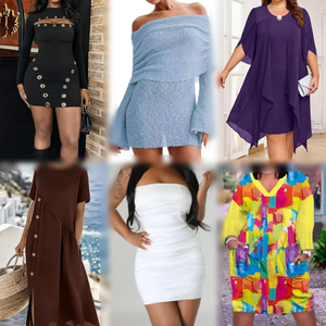 2026 Women's <b>Mixed</b> Print Sexy Casual Dress Wholesale Clearance Inventory - Product Image 2