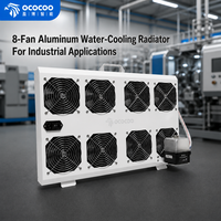 Radiator Pendingin Air OCOCOO OEM ODM High Lift 4300RPM 4.5KW 750L/H 120W Sirip Aluminium Prototipe Kustom Peralatan Industri