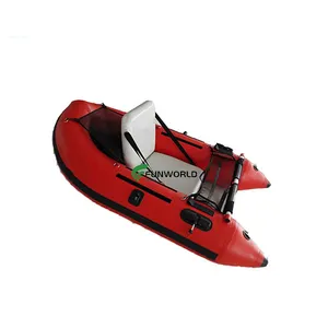 IFUNWOD New Design Pvc Faltbares Fischen Float Tube Fly Alu Boden Wasser Aufblasbares Gummi boot mit Zelt