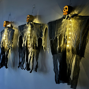 Halloween appesa decorazioni fantasma all'aperto al coperto spettrale fantasma di Halloween con luci per giardini di giardini - Product Image 6