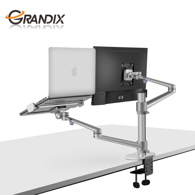 Height Adjustable Arm Laptop Stand and Monitor Arm Stand Laptop Table Foldable