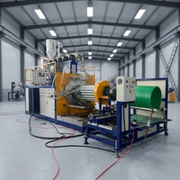 Ligne de production d'extrusion de tuyaux spirale à paroi pleine de grand diamètre de haute qualité