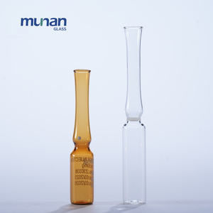Munan Neutral Borosilicato Ampolla de vidrio ámbar transparente Bandeja de 1ml botellas de vidrio ampolla farmacéutica - Product Image 1