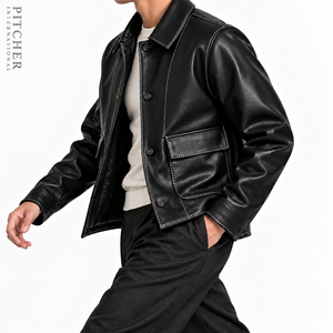 Custom <b>Mens</b> Leather <b>Jacket</b> <b>Suede</b> Leather <b>Jacket</b> Private Label Brand Supplier US Sizes S-XXL Factory USA - Product Image 2