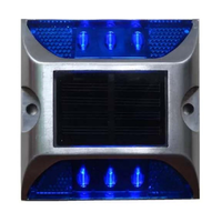 Réflecteur de marquage routier solaire Tacha Ojos De Gato en aluminium à LED clignotante, borne de signalisation routière haute intensité