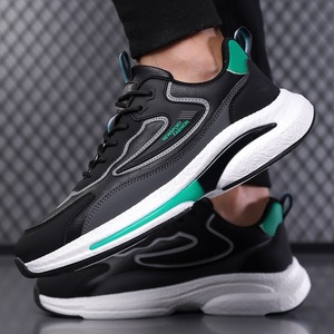 Zapatillas deportivas de suela blanda para hombre, ligeras, transpirables, para correr al aire libre, estilo chunky para caminar, para jóvenes. - Product Image 3