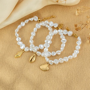 Vintage Luxury Pearl <b>Bracelet</b> Custom Gold Plated Charm <b>Bracelets</b> Women - Product Image 5