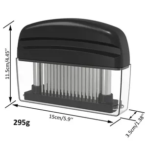 Dese 48 Blades Rvs Vleesvermalser Professionele Steak Kip Vis Varkensvlees Vlees Tenderizer Met Safe Lock Keuken Tool