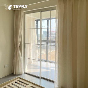 Portes coulissantes de balcon à deux rails, <span class=keywords><strong>double</strong></span> glaçage en <span class=keywords><strong>pvc</strong></span>, de haute qualité, <span class=keywords><strong>prix</strong></span> - Product Image 4