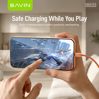 Kabel Tipe C ke Tipe C BAVIN Grosir Murah Berkualitas Tinggi Tahan Lama CB416 60W Pengisian Daya Transfer Data 480 Mbps