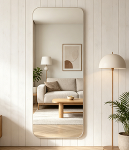 Wall Mounted Curved <b>Mirror</b> Decorative <b>Vanity</b> <b>Mirror</b> Modern Dressing Table <b>Mirror</b> for Bedroom Bathroom - Product Image 5