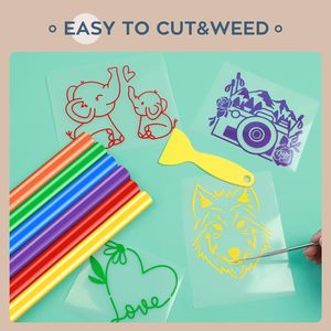 8 colores para cortadores de camafeo de silueta Cricut, troqueles de superficie brillante para carteles artesanales, rollos de vinilo adhesivo permanente - Product Image 3