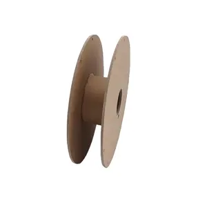 Biodegradable stout hand reels paper cable reel eco friendly I-shaped spool Kraft paper spool for packaging products