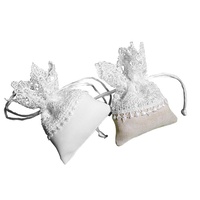 Pochette décorative réutilisable en dentelle brodée, durable, pour emballage cadeau, bijoux, remise de diplôme, Ramadan, anniversaire, bonbons