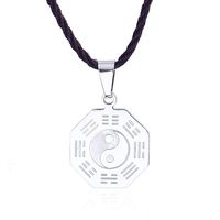 Hot Style Chinois Taiji Pendentif Yin Yang Huit Trigramme Collier Bijoux Chaîne En Acier Inoxydable Comme Un Cadeau De Mode Pour Femmes Filles