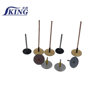 Perni di saldatura termoisolanti IKING Cup Head in acciaio dolce CD per fissaggio industriale di lana di vetro - Product Image 1