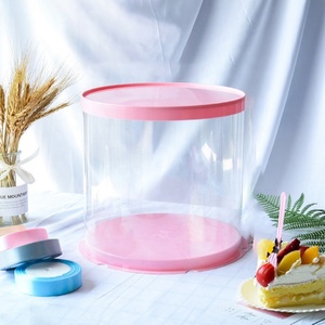Wholesale Transparent 3-in-1 <b>Cake</b> <b>Box</b> with Lid <b>Clear</b> Gift Boxes for <b>Cake</b> for Food Embossed & UV Coated Matt Laminated - Product Image 5