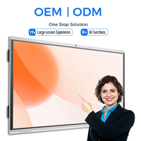 Tableau interactif intelligent pour l'enseignement scolaire, 86 pouces, panneaux plats interactifs, écran tactile, éducation, tableau LCD interactif, ODM, OEM