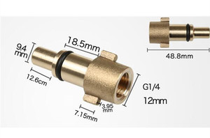 อะแดปเตอร์สำหรับล้างรถด้วยสเปรย์โฟมแรงดันสูง1/4นิ้วขั้วต่อดาบปลายปืนหัวฉีดเกลียวภายในสำหรับนิลฟิสก์ - Product Image 2
