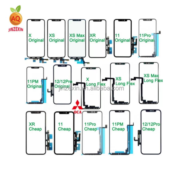 JZX Wholesale Touch Tp Glass With Oca for Iphone Touch All Model Screen Replace Cell Phone Lcd Spare Part Repair Accessories