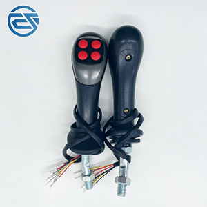 Manette <span class=keywords><strong>de</strong></span> commande hydraulique électrique à 4 boutons pour excavatrice, avec accessoire <span class=keywords><strong>de</strong></span> préhension <span class=keywords><strong>de</strong></span> bois modifié pour grappin à billes, ensemble <span class=keywords><strong>de</strong></span> poignée <span class=keywords><strong>de</strong></span> joystick - Product Image 2
