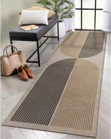 Tapis de couloir en boucle antidérapant au design moderne, facile à nettoyer, en polyester, fabriqué à la machine, pour un usage domestique - pour l'entrée, la cuisine