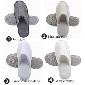 Pantoufles à gaufres jetables <span class=keywords><strong>haut</strong></span> <span class=keywords><strong>de</strong></span> <span class=keywords><strong>gamme</strong></span> avec logo personnalisé pour hôtels cinq étoiles Équipements d'hôtel parfaits - Product Image 2
