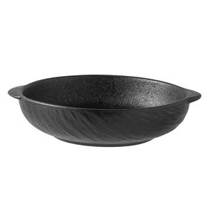 Assiettes à dîner <span class=keywords><strong>de</strong></span> forme ronde <span class=keywords><strong>de</strong></span> 12.2 pouces bol à double oreille en grès japonais Texture <span class=keywords><strong>de</strong></span> roche bol à soupe profond en céramique avec poignée - Product Image 6