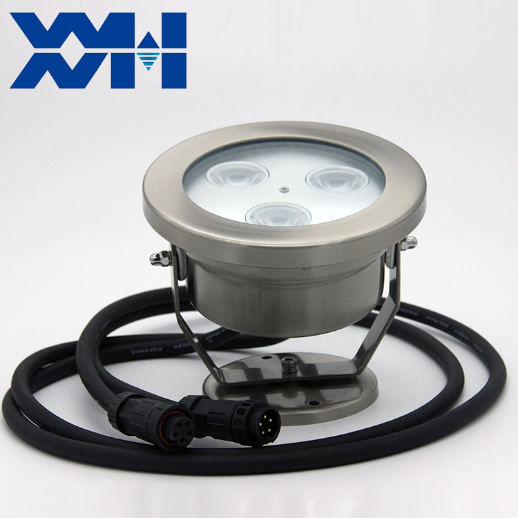 High Luminous Efficacy Long Lifespan 12v 120v IP68 Waterproof DMX512 RGBWA LED Underwater Fountain Lights for Garden Fountains