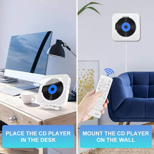 Lecteur CD mural avec support et télécommande, haut-parleur stéréo Hi-Fi BT, USB, TF, AUX pour la maison, le studio de yoga, la décoration - Product Image 6