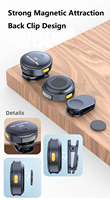 Microfono Lavalier Wireless Q8 Q9 con Clip Magnetica, Cancellazione del Rumore, Mini Microfono a Clip per iPhone Type C, Vlog, Interviste, Streaming Live