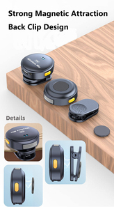 Microphone sans fil portable mini, réduction du bruit, micro cravate, <span class=keywords><strong>enregistreur</strong></span> audio plug-and-play pour vlog, interview, streaming - Product Image 6
