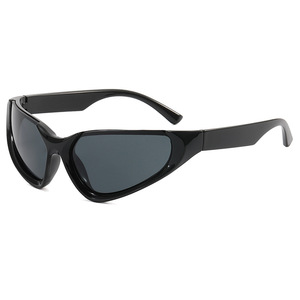 Xsy Lunettes de soleil de sport rouges à demi-cadre, verres miroir, protection UV400, design ovale pour hommes et femmes - Product Image 4