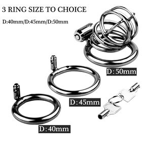 <span class=keywords><strong>Cage</strong></span> de chasteté en acier inoxydable pour hommes, jouets sexuels courts en métal SM pour hommes, dispositif de verrouillage du pénis pour la conquête des désirs sexuels - Product Image 6