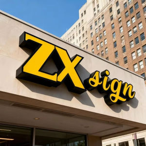 Signalisation extérieure imperméable pour bâtiments, lettres en acier inoxydable 3D, capuchon de finition en métal, enseigne en canal, 7 cm d'épaisseur, retourne la lumière vers l'avant, enseigne LED - Product Image 3