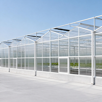 Serre agricole multi-chapelles légère en polycarbonate, grande serre Venlo à haute transparence en plaques PC