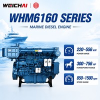 Motor Diésel Marino WEICHAI Serie WHM6160 de 220-556kW, 24.12L, 6 Cilindros, 4 Tiempos, Refrigerado por Agua, para Barcos de Pesca, Remolcadores y Trabajo de Carga