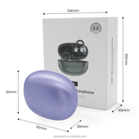 Écouteurs intra-auriculaires colorés avec logo OEM, réduction de bruit, clip d'oreille en silicone, casque confortable