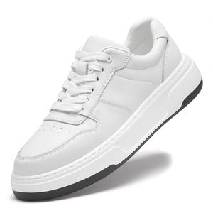Zapatos de Hombre Blancos de Alta Calidad, con Cordones, de Cuero Genuino, Transpirables, Ligeros, Antideslizantes, con Plataforma de 7cm, a la Moda - Product Image 5