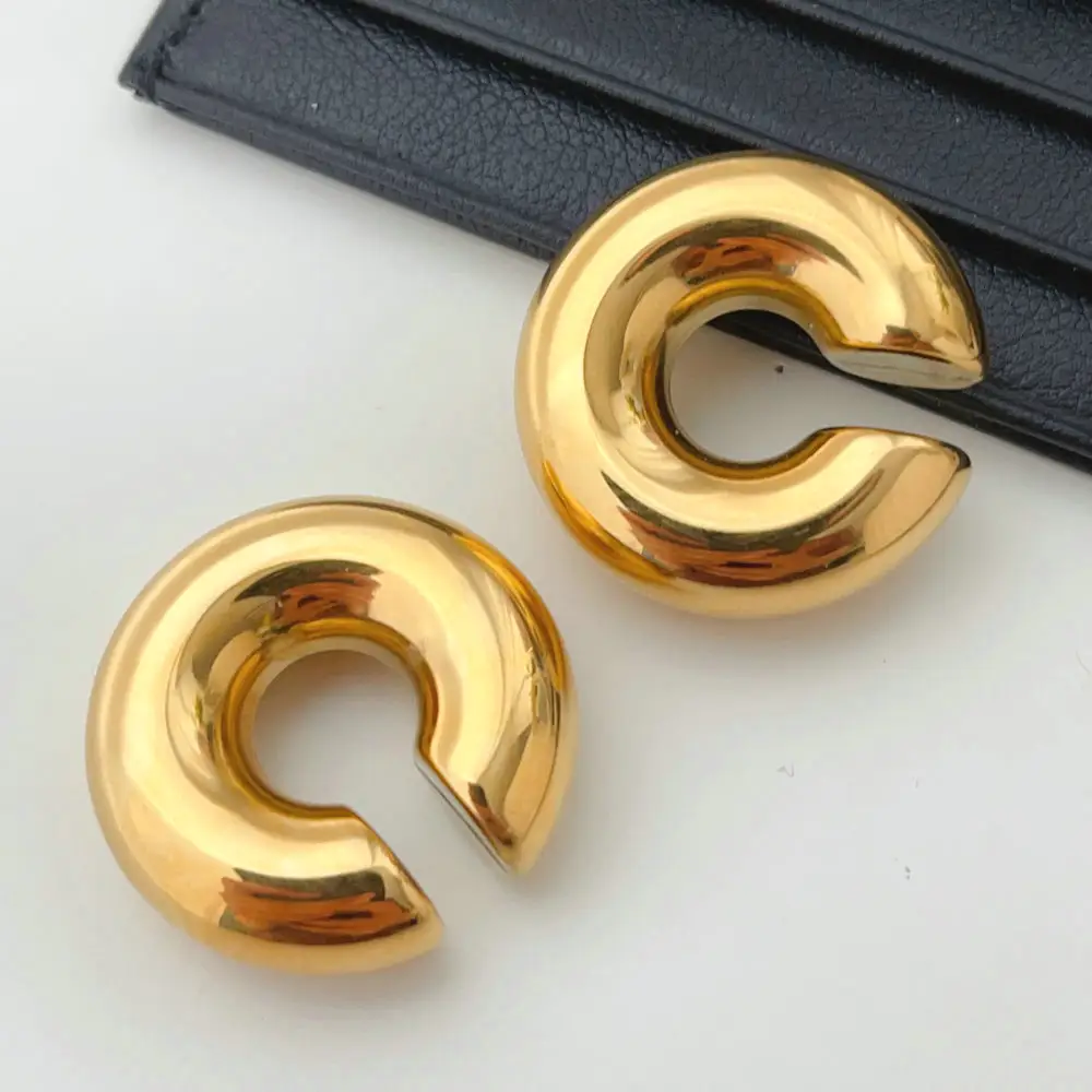 2023 Hot Selling Chunky Stainless Steel Ear Cuff Earrings Fashion Jewelry